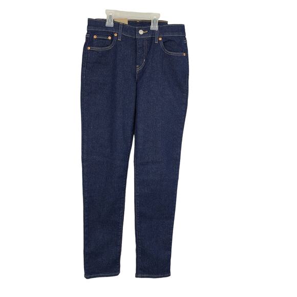 NEW Levi's BOYFRIEND Tapered Leg Dark Wash Jeans Mid Rise Women's 26 x 30 2658 - Picture 1 of 16